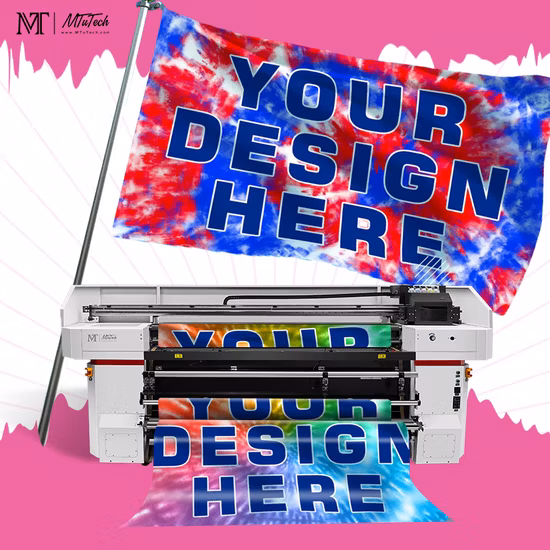 Großformatige digitale Farbsublimations-Werbeflaggen-Polyestergewebe-Textildruckmaschine